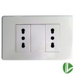 TOMA CORRIENTE DOBLE 10-16A BLANCO